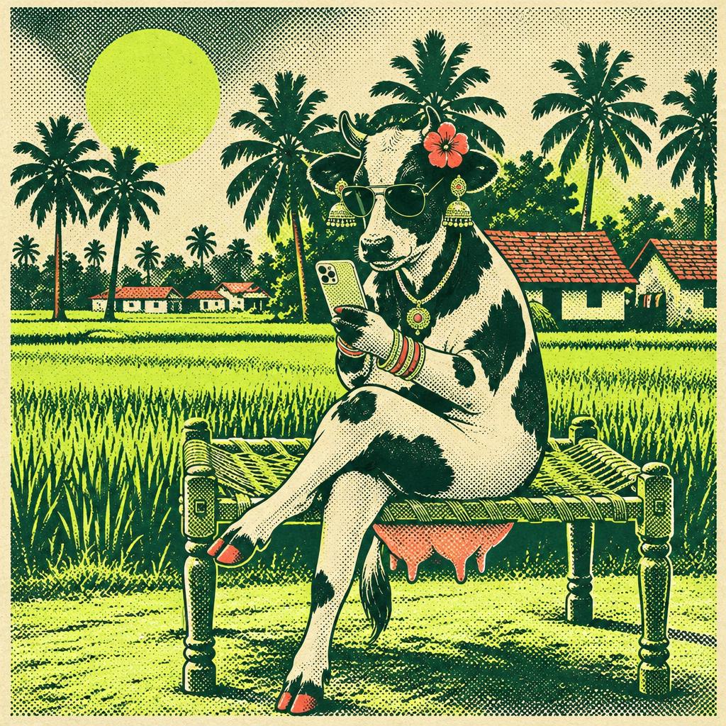 Arte do set Cow Caine